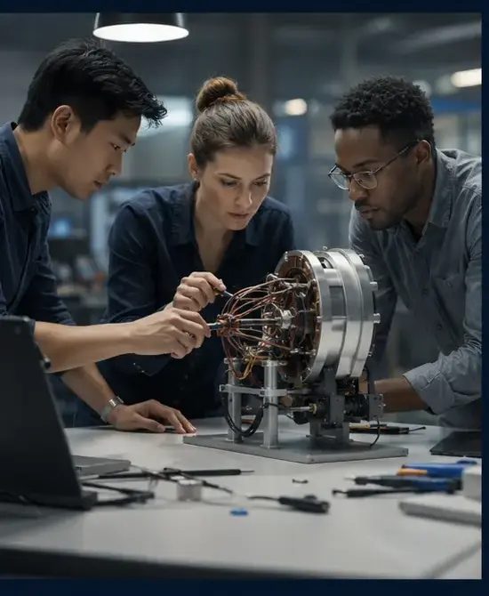 Venture team developing an advanced prototype